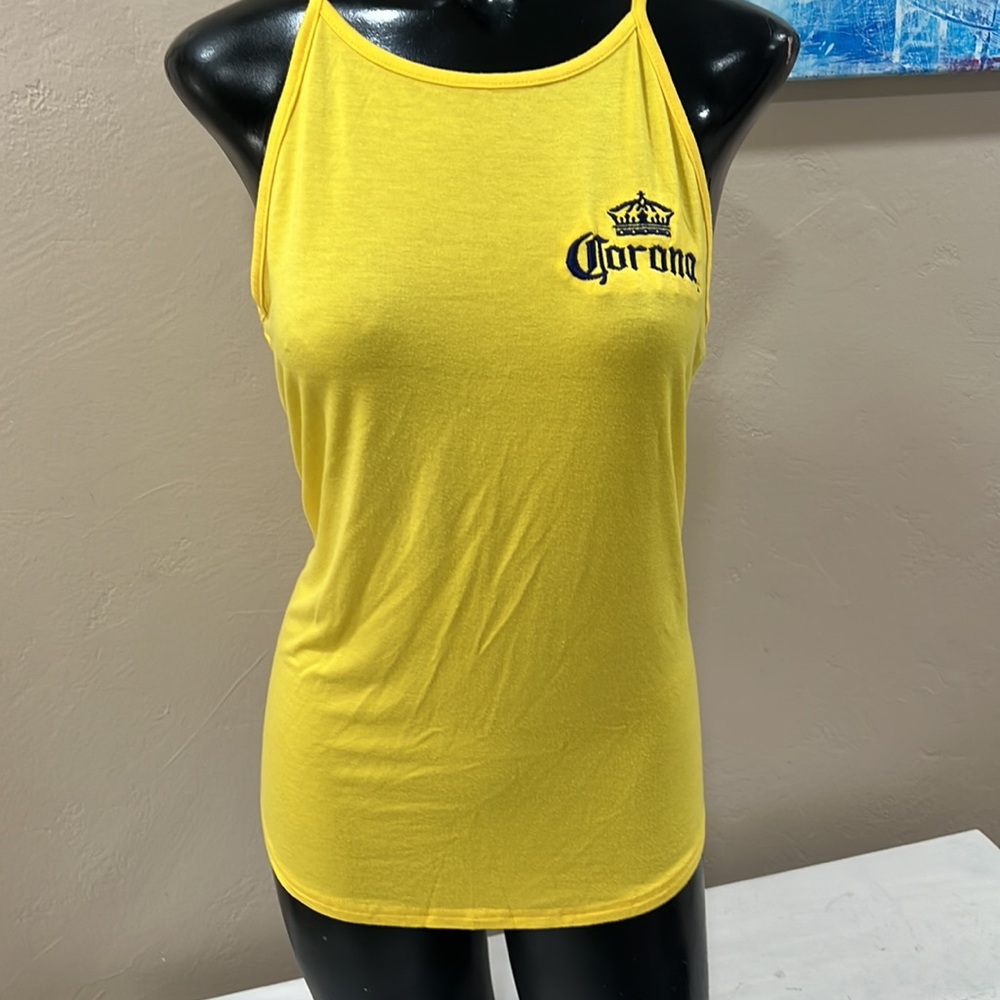 Corona ladies sleeveless tank top size Small by Lou Keith w/ cotton & spandex